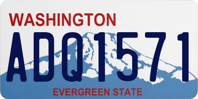 WA license plate ADQ1571