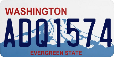 WA license plate ADQ1574