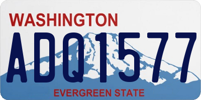 WA license plate ADQ1577