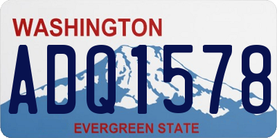 WA license plate ADQ1578