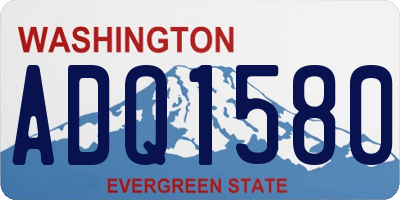WA license plate ADQ1580