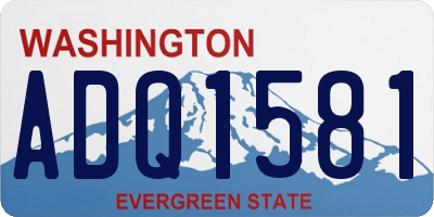 WA license plate ADQ1581