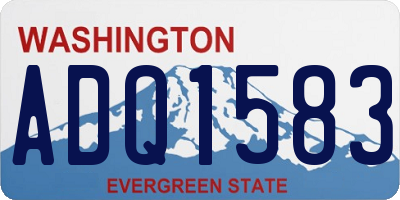 WA license plate ADQ1583