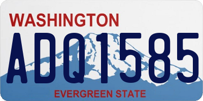 WA license plate ADQ1585