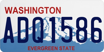 WA license plate ADQ1586
