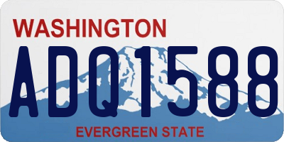 WA license plate ADQ1588