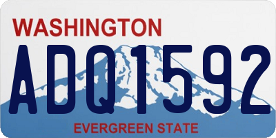WA license plate ADQ1592