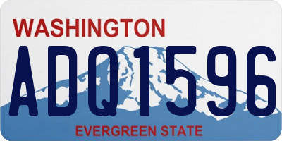 WA license plate ADQ1596