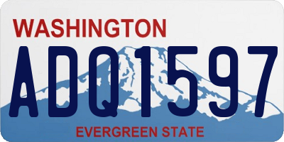 WA license plate ADQ1597