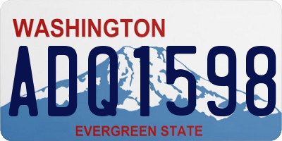 WA license plate ADQ1598