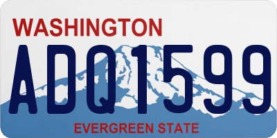 WA license plate ADQ1599
