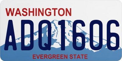 WA license plate ADQ1606