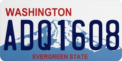WA license plate ADQ1608