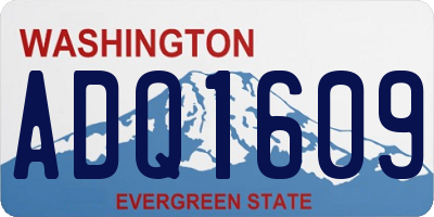WA license plate ADQ1609