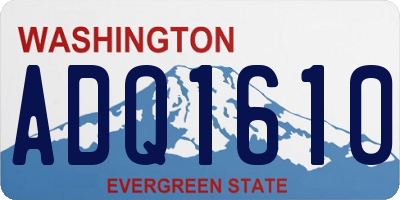 WA license plate ADQ1610