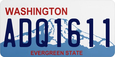 WA license plate ADQ1611