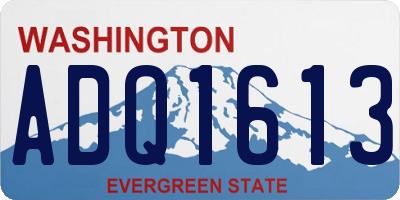 WA license plate ADQ1613