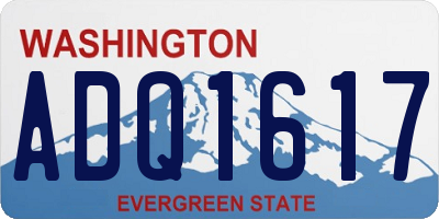 WA license plate ADQ1617