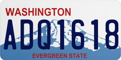 WA license plate ADQ1618