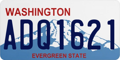 WA license plate ADQ1621
