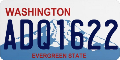 WA license plate ADQ1622