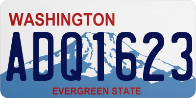 WA license plate ADQ1623