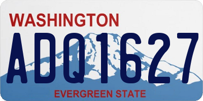 WA license plate ADQ1627