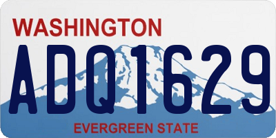 WA license plate ADQ1629