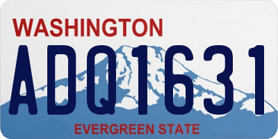 WA license plate ADQ1631