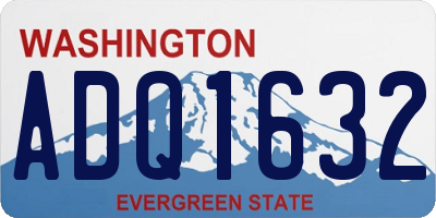 WA license plate ADQ1632