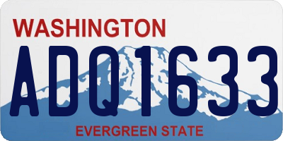 WA license plate ADQ1633