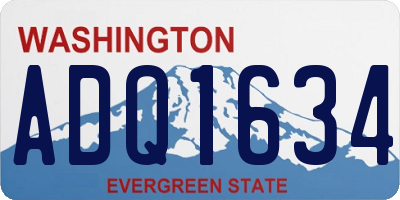 WA license plate ADQ1634