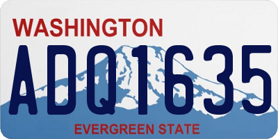 WA license plate ADQ1635