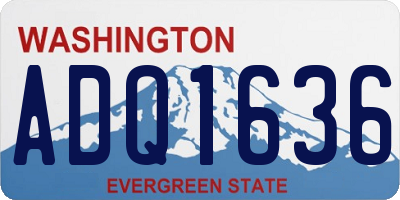 WA license plate ADQ1636