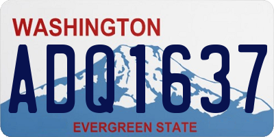 WA license plate ADQ1637
