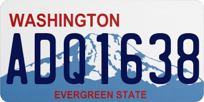 WA license plate ADQ1638