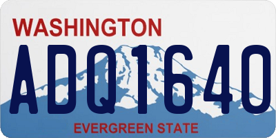 WA license plate ADQ1640