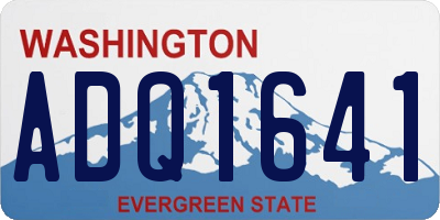 WA license plate ADQ1641