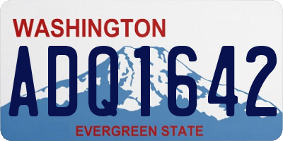 WA license plate ADQ1642