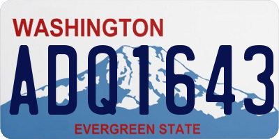 WA license plate ADQ1643