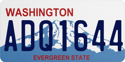 WA license plate ADQ1644