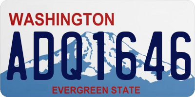 WA license plate ADQ1646