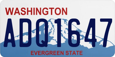 WA license plate ADQ1647
