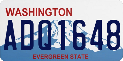 WA license plate ADQ1648