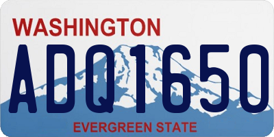 WA license plate ADQ1650