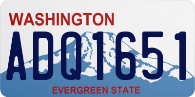 WA license plate ADQ1651