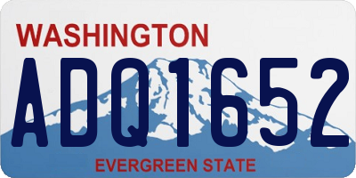 WA license plate ADQ1652