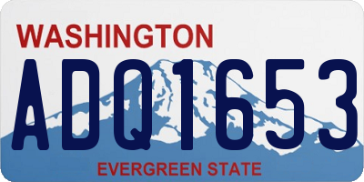 WA license plate ADQ1653