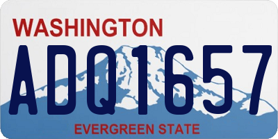 WA license plate ADQ1657