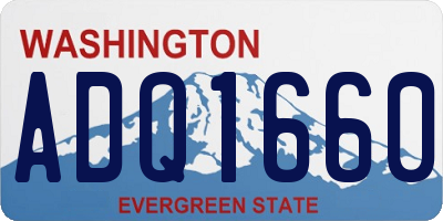 WA license plate ADQ1660
